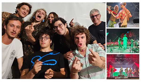 Al grido di “Pace” e “Free Palestine” si è chiuso il doppio Live di Patagarri e Bandabardo’ al Reggio Live Fest, stasera settembre e Lio, domani chiude Serena Brancale