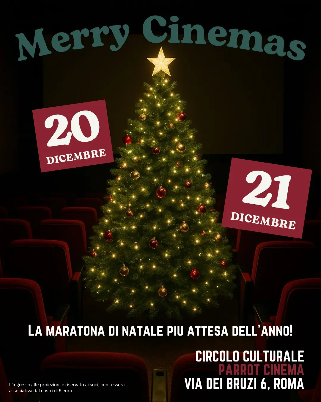 Merry Cinemas, la maratona dei film cult natalizi al Parrot