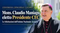 Elezione Presidenza CEC: le felicitazioni dell’Istituto Nazionale Azzurro a S.E. Mons. Claudio Maniago