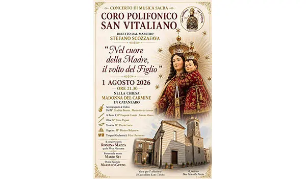 Un viaggio tra musica e spiritualità nel cuore di Catanzaro: il Coro Polifonico San Vitaliano in concerto alla Chiesa del Carmine