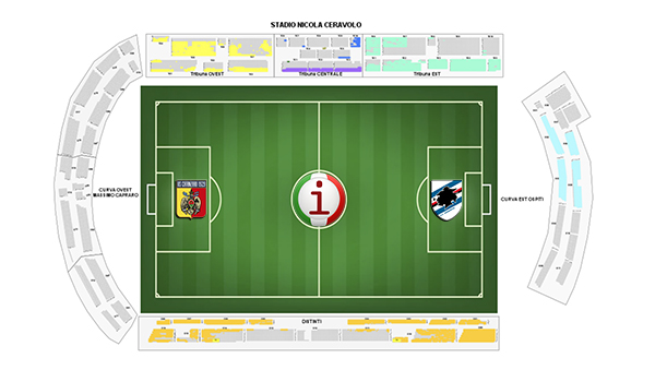 Catanzaro – Sampdoria: al via la prevendita dei biglietti per la 21ª giornata di Serie B