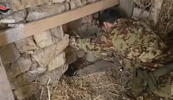 Scoperta una piantagione di marijuana nascosta in un bunker sotterraneo a Platì