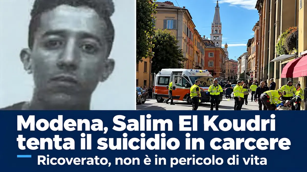 Modena, Salim El Koudri tenta il suicidio in carcere: ricoverato ma non in pericolo di vita