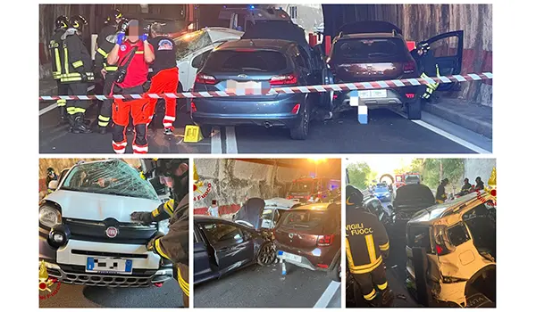Incidente sulla SS 107: quattro auto coinvolte, due feriti estratti dalle lamiere