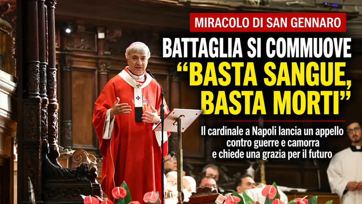 San Gennaro, Battaglia si commuove e lancia un appello da Napoli: basta sangue e violenza