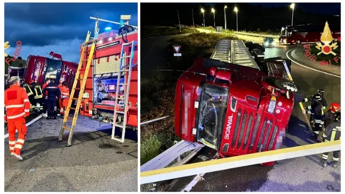 Incidente sulla SS106: autoarticolato si ribalta, intervento dei Vvf e strada chiusa al traffico, tutti i dettagli