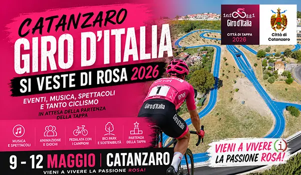Catanzaro si veste di rosa per il Giro d’Italia 2026 Eventi musica spettacoli e ciclismo dal 9 al 12 maggio