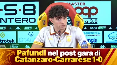 Pafundi nel post gara di Catanzaro Carrarese 1-0: «Mi piace vincere, conta la squadra». Video