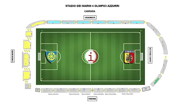 Carrarese–Catanzaro: al via la prevendita biglietti, prezzi e modalità di accesso per la 28ª giornata di Serie B