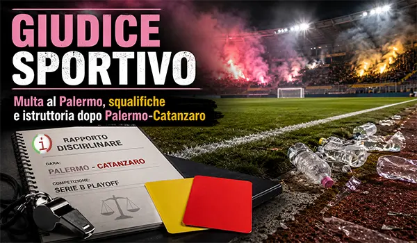 Giudice Sportivo Serie B playoff: multa al Palermo, squalifiche e supplemento d’istruttoria dopo Palermo Catanzaro