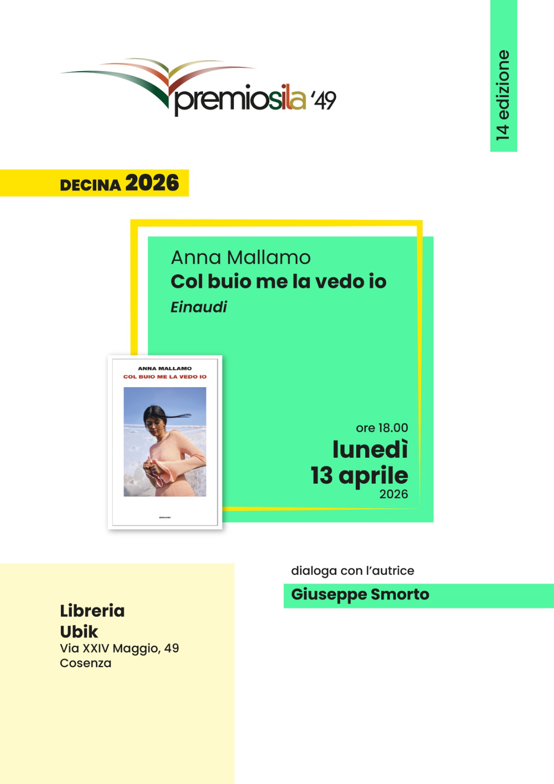 Il romanzo d’esordio di Anna Mallamo approda al Premio Sila ‘49