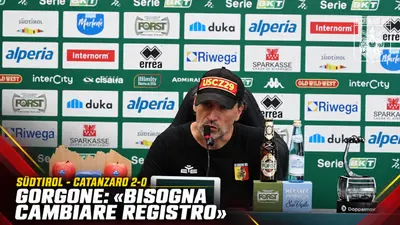 Südtirol Catanzaro 2-0 Gorgone difende la squadra ma chiede un cambio di passo. Video