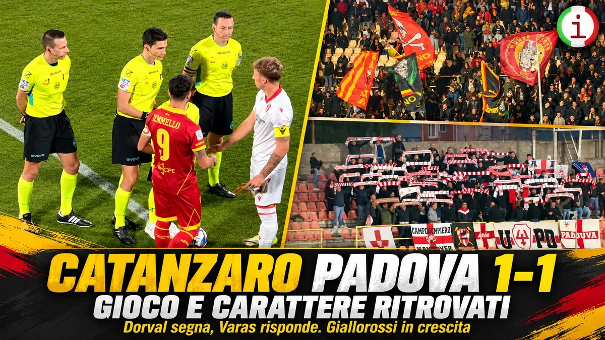 Catanzaro Padova 1-1 i giallorossi ritrovano gioco e carattere al Ceravolo