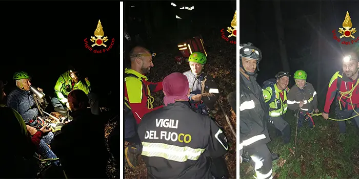 Donna dispersa nei boschi di Mesoraca ritrovata nella notte grazie alla grande operazione di soccorso