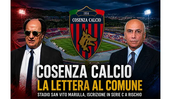 Cosenza Calcio e stadio San Vito Marulla, il club scrive al Comune
