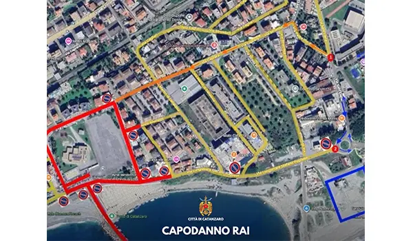 Capodanno RAI 2026 a Catanzaro: tutte le regole di sicurezza e i divieti previsti dall’ordinanza comunale