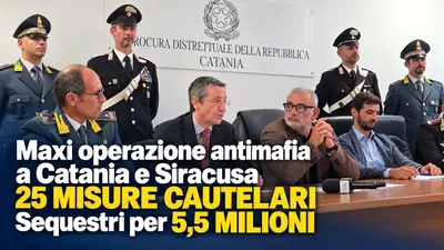 Maxi operazione antimafia a Catania e Siracusa: 25 misure cautelari e sequestri per 5,5 milioni