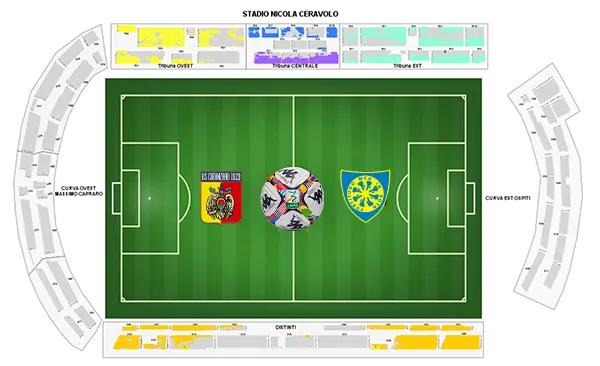 3ª giornata Serie B. Catanzaro - Carrarese: al via la prevendita biglietti