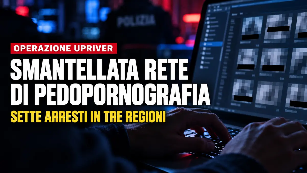 Operazione Upriver smantella rete di pedopornografia sette arresti in tre regioni