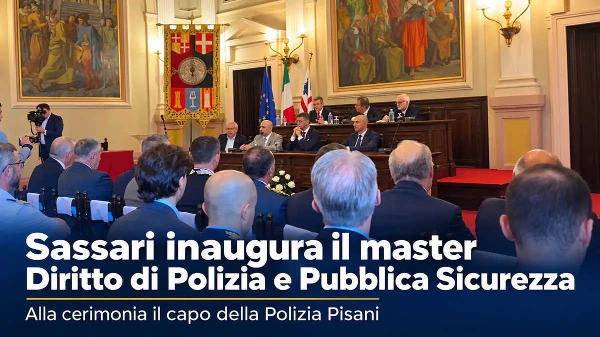 Sassari inaugura il master in Diritto di Polizia e Pubblica Sicurezza con il capo della Polizia Pisani
