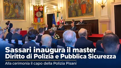 Sassari inaugura il master in Diritto di Polizia e Pubblica Sicurezza con il capo della Polizia Pisani