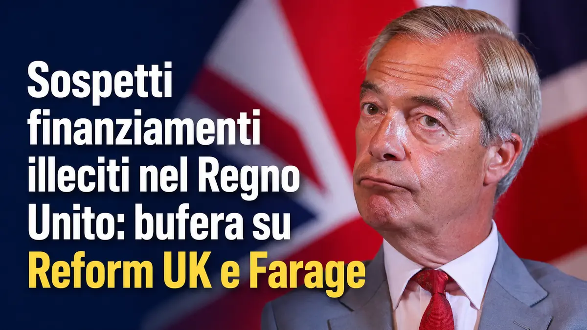 Sospetti finanziamenti illeciti nel Regno Unito: bufera su Reform UK e Farage