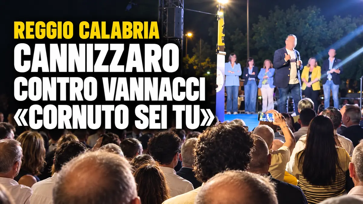Scontro politico a Reggio Calabria Cannizzaro attacca Vannacci dal palco "Cornuto sei tu". Video