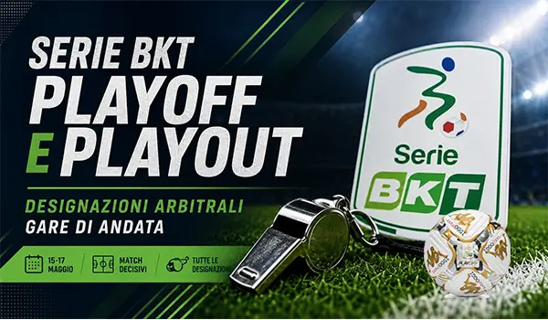 Designazioni arbitri Serie B playoff e playout gare di andata