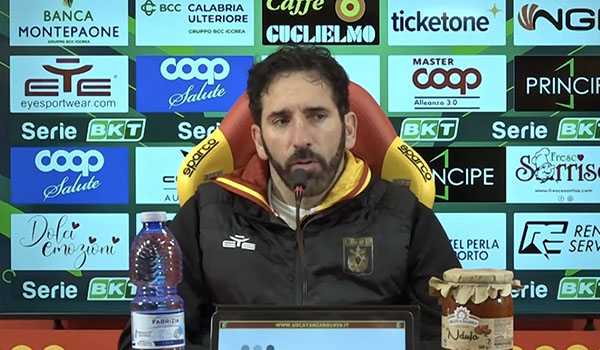 Catanzaro-Reggiana 1-1, Mister Caserta: “Errori miei” (Video)