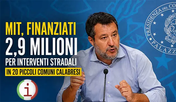 Calabria, arrivano 2,9 milioni di euro per le strade: finanziati 20 piccoli Comuni per sicurezza e manutenzione
