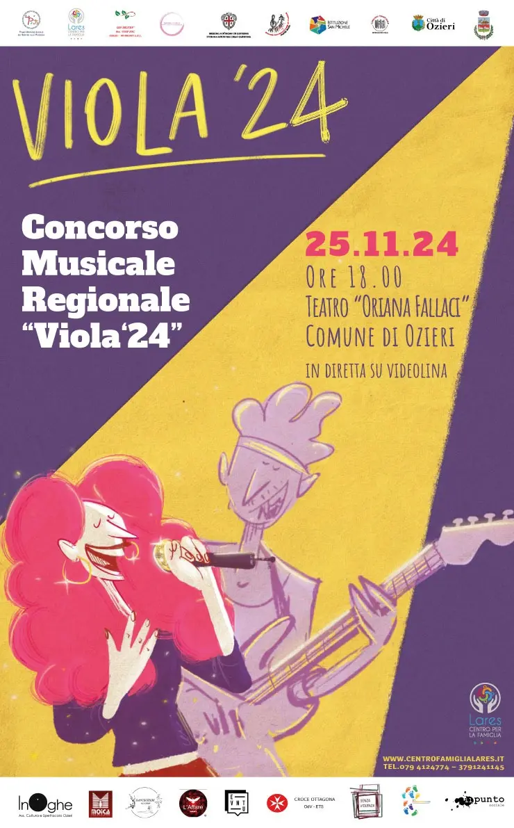 CONCORSO MUSICALE REGIONALE VIOLA 2024 - CONTRO LA VIOLENZA DI GENERE