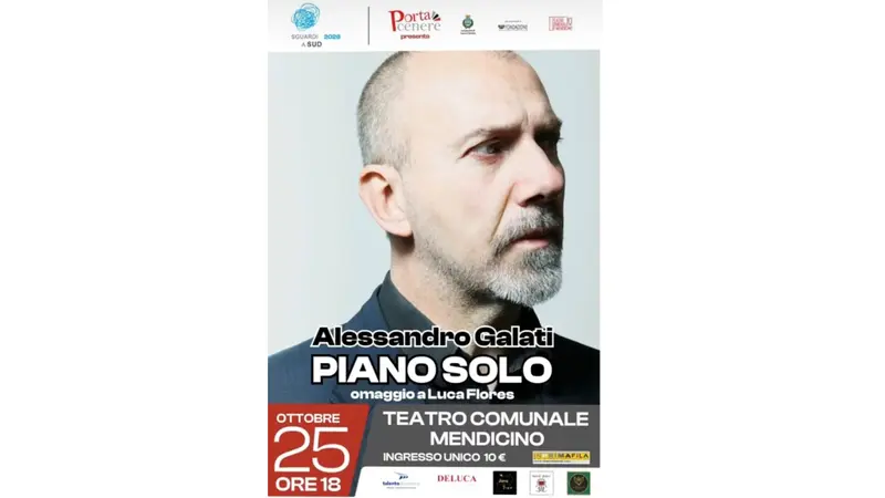 "Sguardi a Sud", Alessandro Galati in concerto a Mendicino: il jazz senza confini di “Piano Solo”