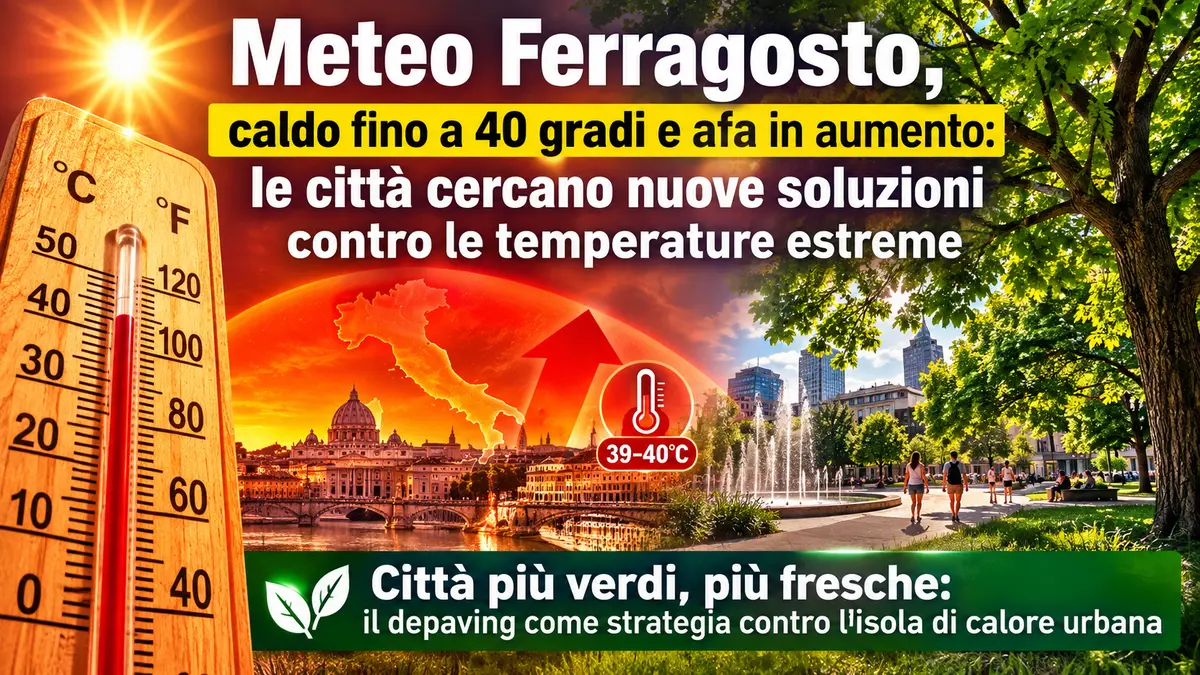 Meteo Ferragosto, caldo fino a 40 gradi e afa in aumento: le città cercano nuove soluzioni contro le temperature estreme