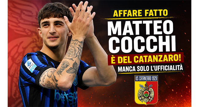 Catanzaro Calcio, Matteo Cocchi a un passo dalla firma: dall'Inter è pronto a vestire il giallorosso