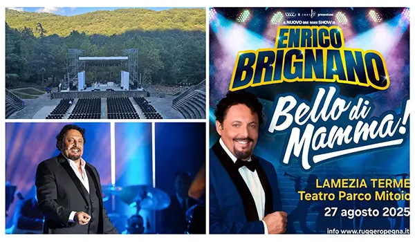 Domani sera Enrico Brignano al Teatro Parco Mitoio di Lamezia Terme con il suo nuovo show “Bello di Mamma”, unico in Calabria.