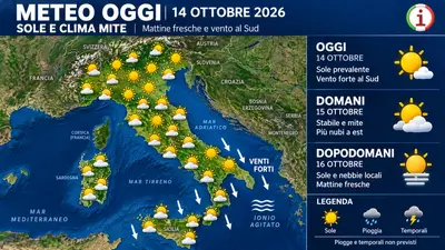 Meteo Italia torna l’ottobrata con sole e pomeriggi miti ma il weekend prepara un cambiamento