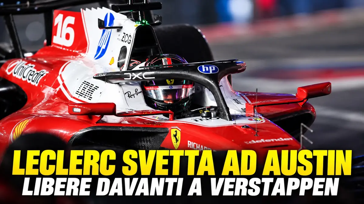 Leclerc svetta nelle libere di Austin davanti a Verstappen