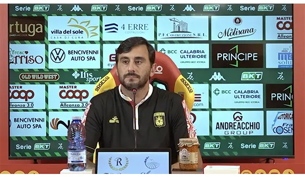 Catanzaro – Carrarese 1-1, le parole di mister Aquilani. Video