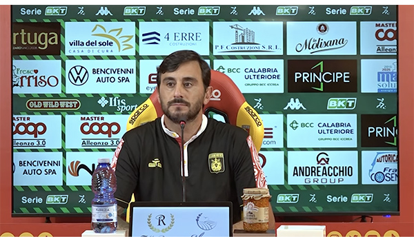 Catanzaro – Carrarese 1-1, le parole di mister Aquilani. Video