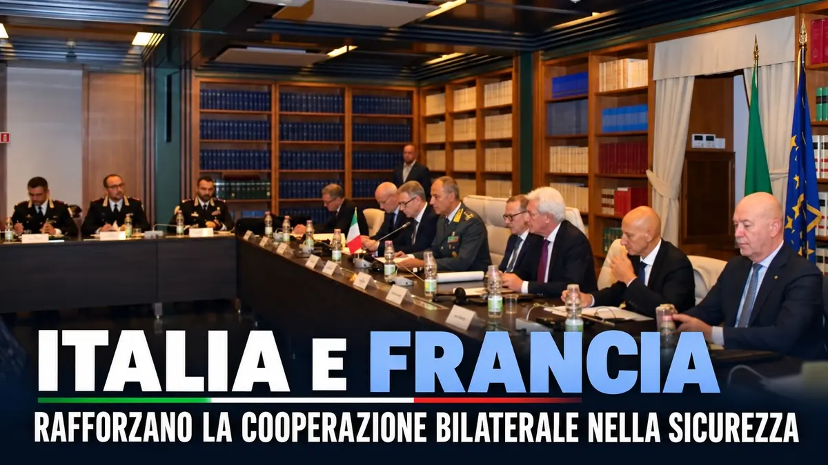 Italia e Francia rafforzano la cooperazione bilaterale nella sicurezza
