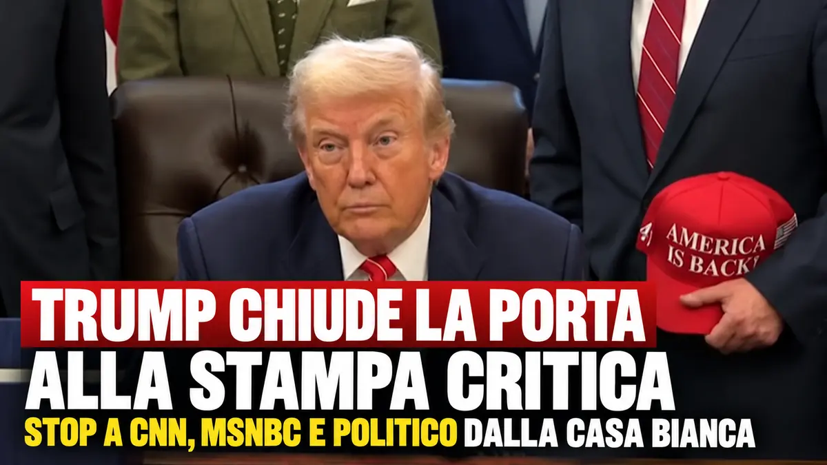 Trump chiude la porta alla stampa critica: stop a CNN, MSNBC e Politico dalla Casa Bianca