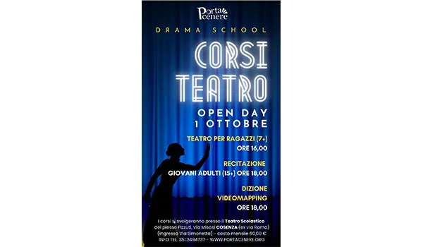 Nasce a Cosenza la Drama School: il teatro come esperienza, emozione e innovazione