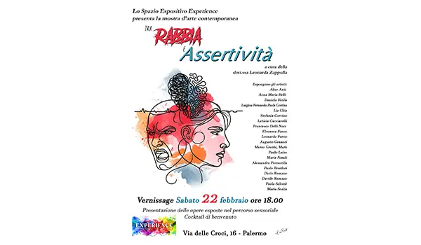 Allo spazio espositivo “Experience” di Palermo la collettiva “Tra Rabbia e Assertività” a cura di Leonarda Zappulla
