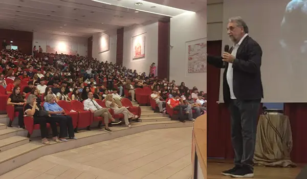 Il professore Castrizio all’inaugurazione del nuovo anno scolastico del Liceo Telesio 