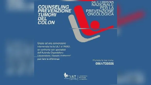 La prevenzione dei tumori gastrointestinali portata avanti da Lilt, Aigo e A.O.U. Dulbecco non si ferma a marzo 