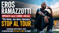 Eros Ramazzotti, intervento alle corde vocali riuscito: tour sospeso e ritorno nel 2027