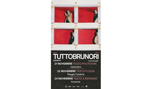 “Tuttobrunori, canzoni e monologhi”, il tour teatrale di Brunori Sas farà tappa al Teatro Politeama a Catanzaro (21 novembre), 