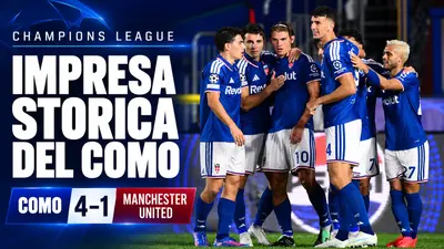 Impresa storica del Como: 4-1 al Manchester United in Champions League