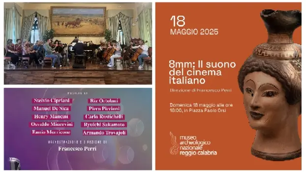 Tutto pronto al Museo Archeologico Nazionale di Reggio Calabria per “8mm”, il concerto sul cinema dell’Orchestra Sinfonica Brutia