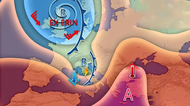 Meteo: in arrivo forte maltempo tra mercoledì e venerdì con temporali, nubifragi e grandine